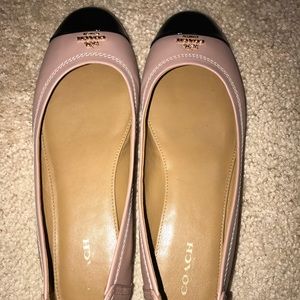 Coach leather flat